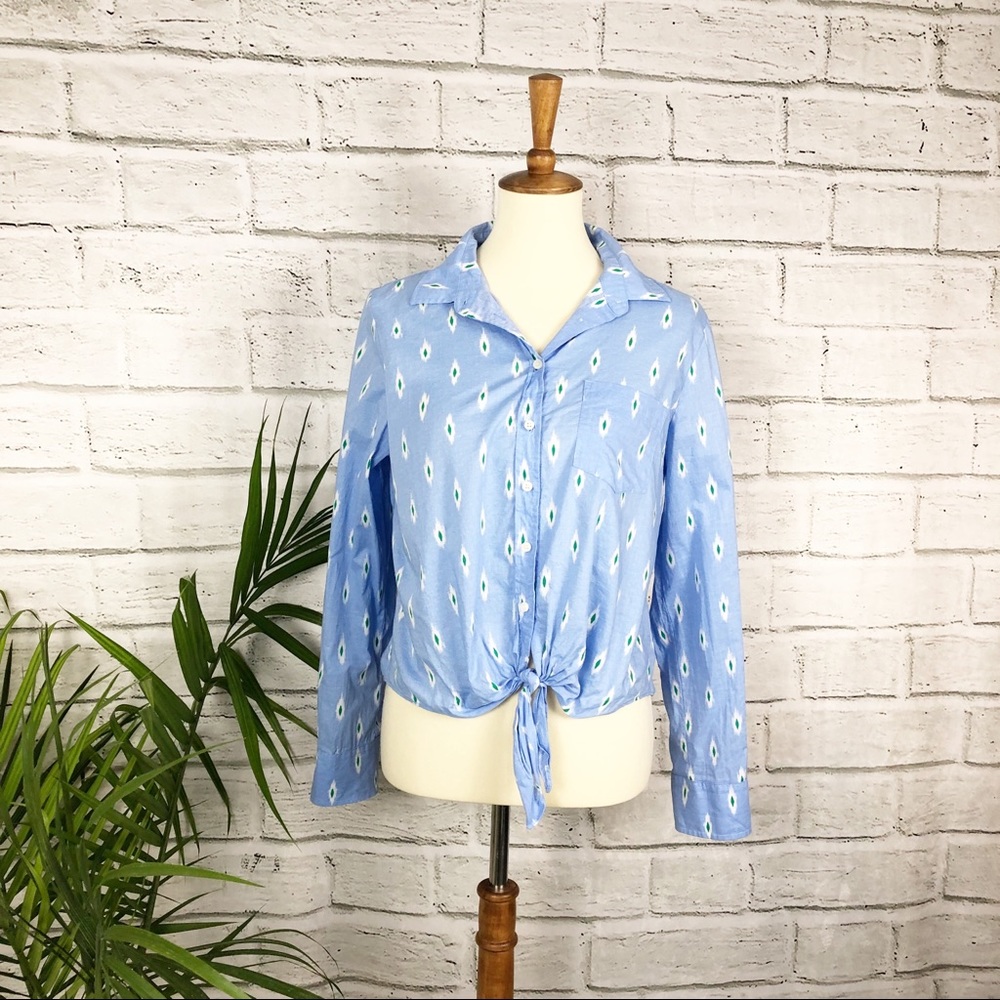 J.Crew | Button Down Tie Blouse